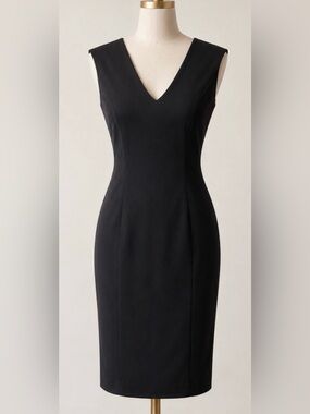 NEW WHITE HOUSE BLACK MARKET WHBM SLEEVELESS COMFORT STRETCH SHEATH DRESS SZ 4